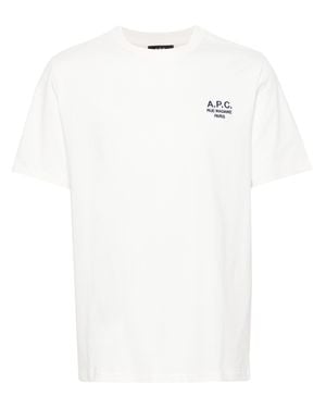 A.P.C. A. P.C. Straight Cut Organic Cotton T-Shirt Size S - White