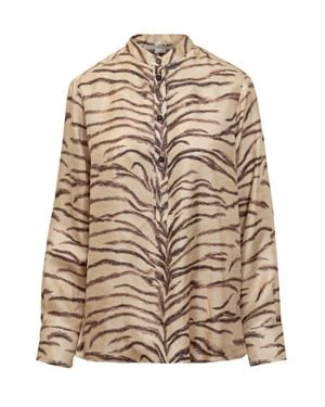 Stella McCartney Silk Tiger Print Shirt - Natural