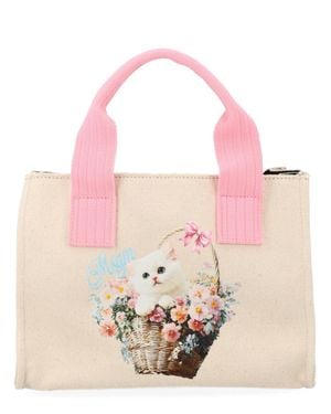 MSGM Cotton Polyester Handbag - Pink