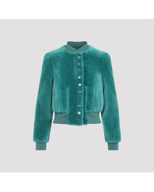 McQueen Stylish Sherling Jacket - Green