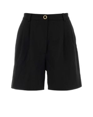 Alessandra Rich Stretch Crepe Bermuda Shorts - Black