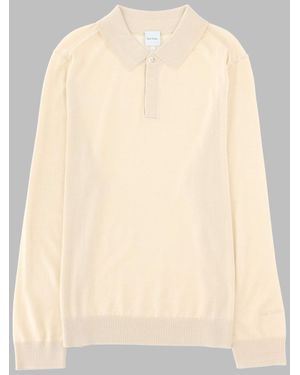 Paul Smith Merino Wool Polo Shirt - Natural