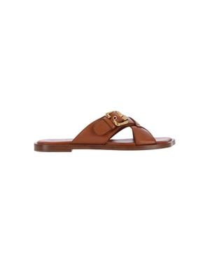 Chloé Chic Leather Sandals For - Brown