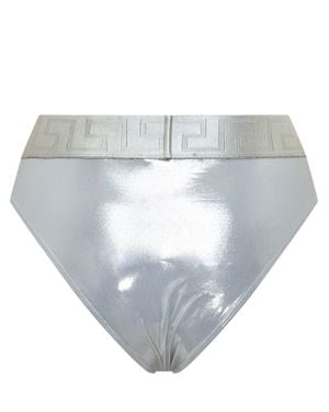 Versace Metallic Mini Slip Bikini - White