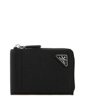 Prada Minuteria Textured Wallet - Black