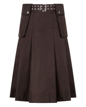 Ganni Pleated Skirt - Brown