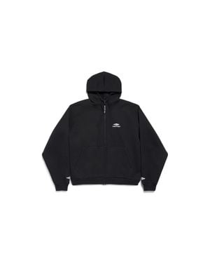Balenciaga Zip Up Hoodie - Blue