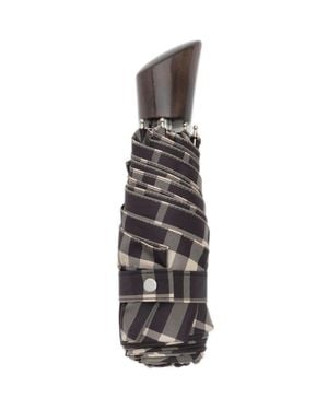 Burberry Check Pattern Folding Umbrella - White