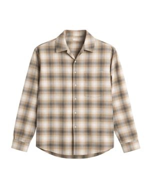 JW Anderson Shaded Checkered Shirt - Natural