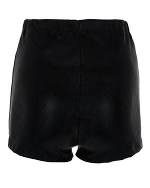 Rick Owens Leather Solid Shorts - Black