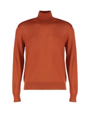 Saint Laurent Turtle Neck Sweater - Orange