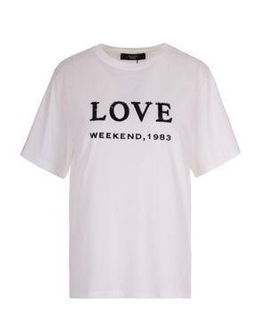 Max Mara Classic Cotton T-Shirt For - White