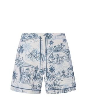 Amiri Chateau Palms Short - Blue
