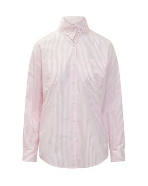 LE SULLY STUDIO Mini Over Shirt With Neck Corset - Pink