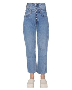 1/OFF Double Waist Jeans - Blue