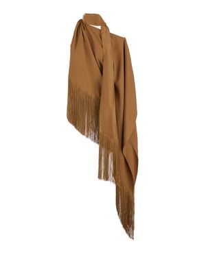 Taller Marmo 'Atlas' Fringed Tech Fabric Sleeveless Mini Top - Natural