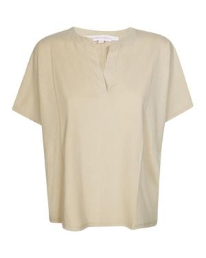ABSOLUT CASHMERE Polo Open Top - White