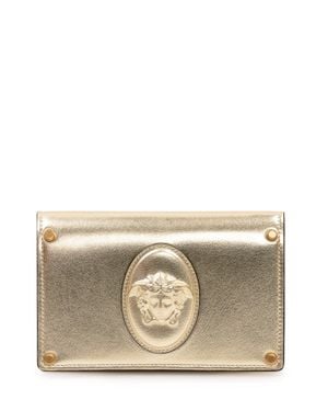 Versace Mini Wallet On Strap - Natural
