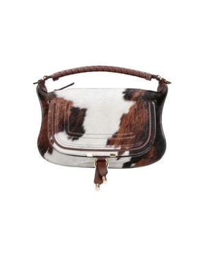 Chloé Leather Shoulder Bag With Top Handle - White