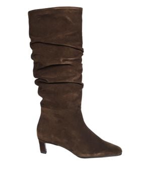 Alohas Suede Leather Boots - Brown