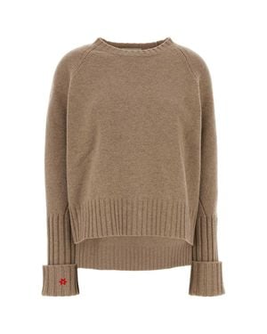 Tory Burch Cappuccino Wool Sweater - Brown