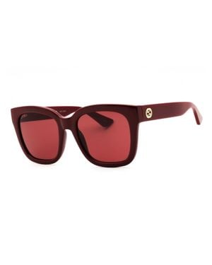 Gucci Designer Rectangular Sunglasses - Red