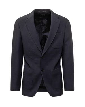 BOSS Wool-Blend Stretch Blazer By - Blue