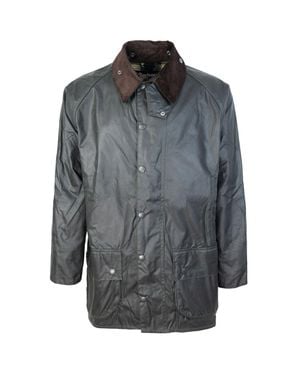 Barbour Waxed Cotton Field Jacket - Gray