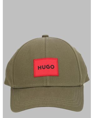 HUGO Cotton Logo Patch Baseball Cap - Gray