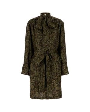 Saint Laurent Paisley Print Dress - Green