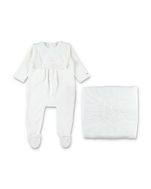 Chloé Baby Girl Footed Romper Set - White