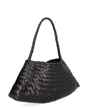Dragon Diffusion Rosanna Mini Woven Leather Tote - Black