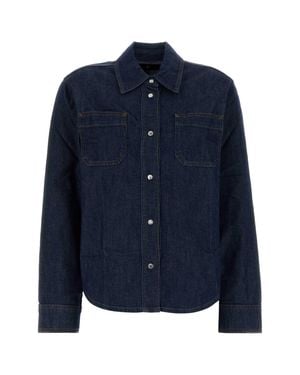 7 For All Mankind Stretch Denim Shirt For - Blue