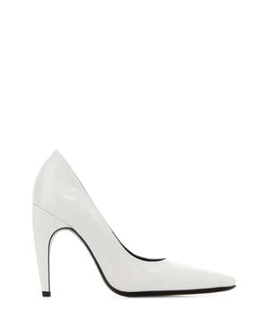 Jude Leather Fame Pumps With 10 Cm Heel - White