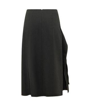 Lanvin Draped Midi Skirt - Black
