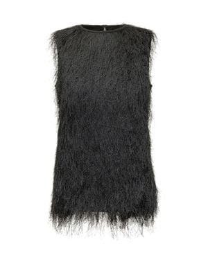 Loulou de Saison Textured Sleeveless Top - Black