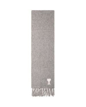 Ami Paris Off- Scarf - Gray