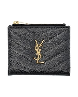 Saint Laurent Calfskin Wallet - Black