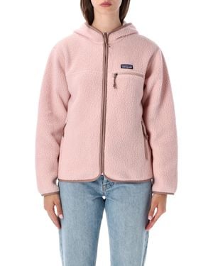 Patagonia Fleece Zip-Up Hoodie Jacket - Red