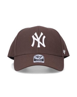 47 HAT Ny Logo Adjustable Baseball Cap - Brown
