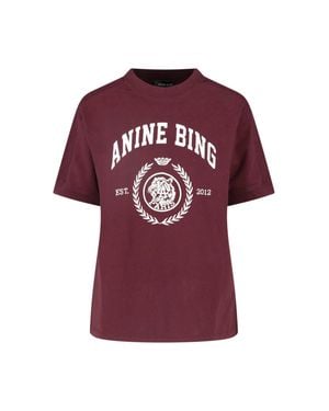 Anine Bing 100% Cotton Everyday T-Shirt For - Red