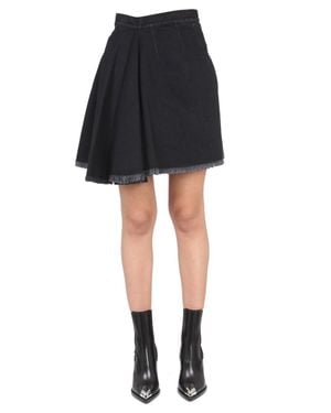McQueen Asymmetrical Mini Skirt - Black