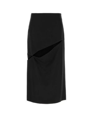 Jil Sander Wool Blend Skirt - Black