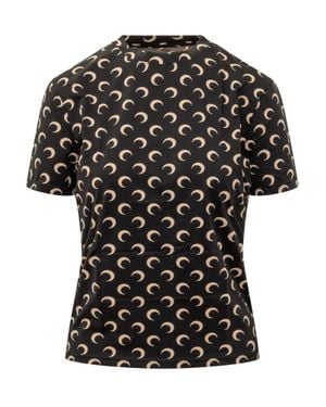 Marine Serre Moon Print Top - Black