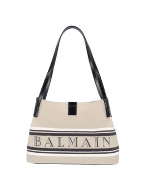 Balmain Lightweight Cotton-Blend Bag - White