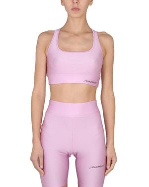 hinnominate Lycra Top With Logo - Purple