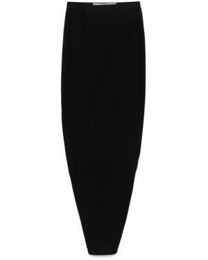 Rick Owens Soft Pillar Long Skirt - Black