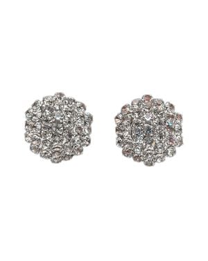 Self-Portrait Floral Mini Earrings - Gray