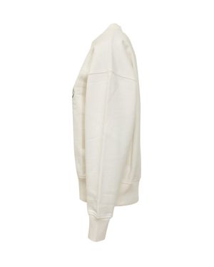 MSGM Graphic Sweatshirt With Stamped Design - White