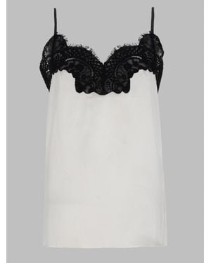 Co. Silk Lace Trim Camisole Top - Black